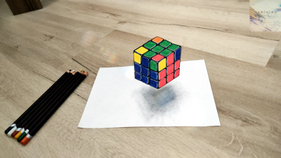 Karakalem ile Sanat Adsiz-400x225 Rubik Küp 3D Gerçekçi Art Çizimi | Kolay 3D Karakalem Çizimleri 3D Art Çizimleri  Rubic cube painting küp Karakalem çizimleri Gerçekçi 3d küp 3d Rubik küp 3d Rubic Cube 3d küp 